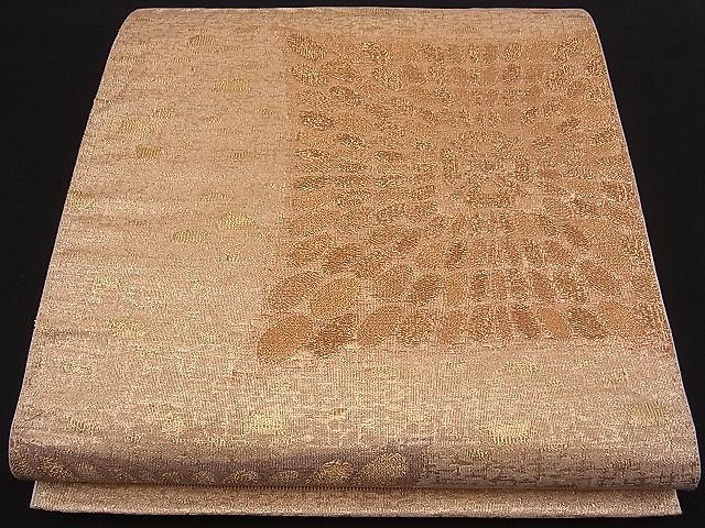 平和屋着物■西陣 六通柄袋帯 吉祥花文 金糸 逸品 n-fw1680