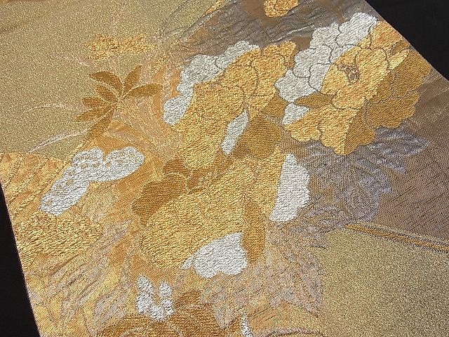 平和屋着物■六通柄袋帯 牡丹 金銀糸 逸品 n-fw1702