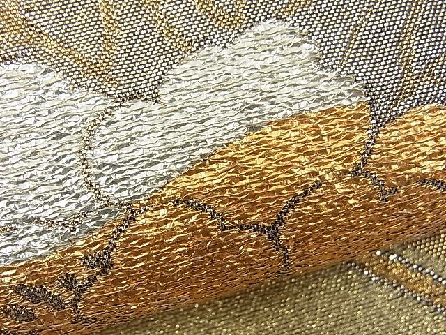 平和屋着物■六通柄袋帯 牡丹 金銀糸 逸品 n-fw1702