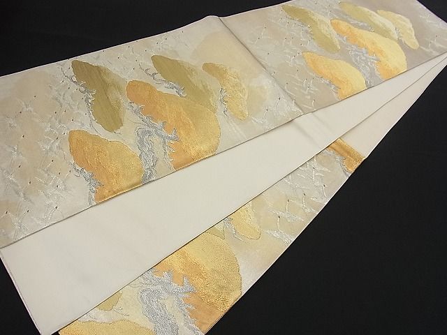 平和屋着物■六通柄袋帯 飛鶴松文 金銀糸 逸品 n-fw1704