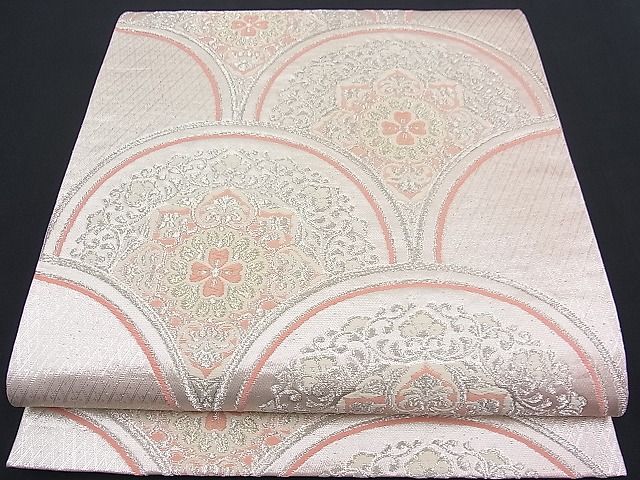 平和屋着物■六通柄袋帯 唐織 青海波花唐草文 金銀糸 逸品 n-fw1903