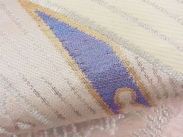 平和屋着物■六通柄袋帯 唐織 吉祥花文 金銀糸 逸品 n-fw2143