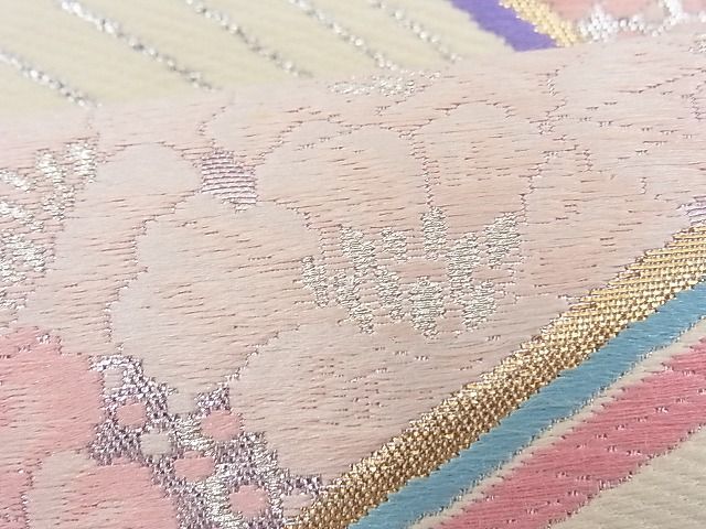 平和屋着物■六通柄袋帯 唐織 吉祥花文 金銀糸 逸品 n-fw2143