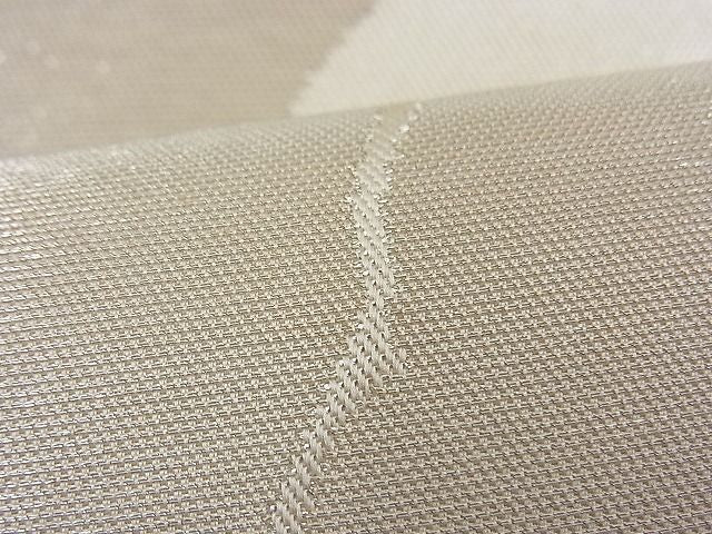 平和屋着物■六通柄袋帯 破れ色紙文様 銀糸 逸品 n-fw2146