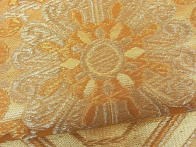 平和屋着物■六通柄袋帯 蜀江花唐草文 金糸 逸品 n-fw2149