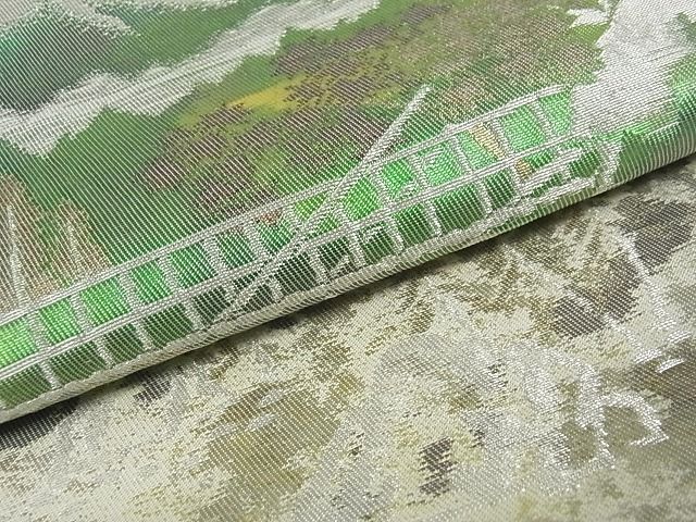 平和屋着物■六通柄袋帯 風景霞文 金糸 引箔 逸品 ga1618