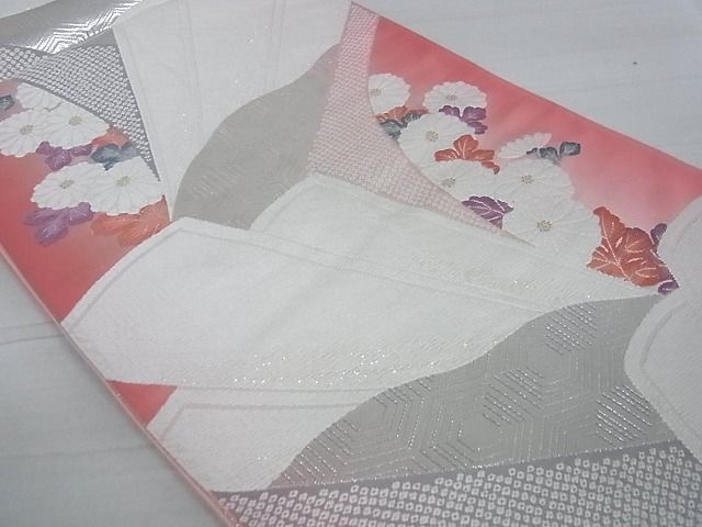 平和屋着物■六通柄袋帯 吉祥花文 金銀糸 逸品 ga1789