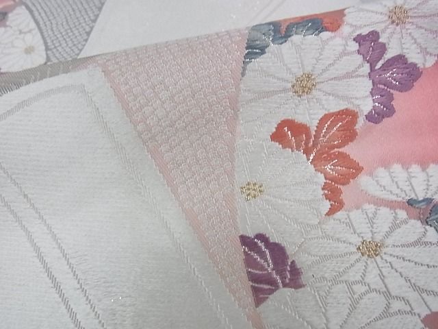 平和屋着物■六通柄袋帯 吉祥花文 金銀糸 逸品 ga1789
