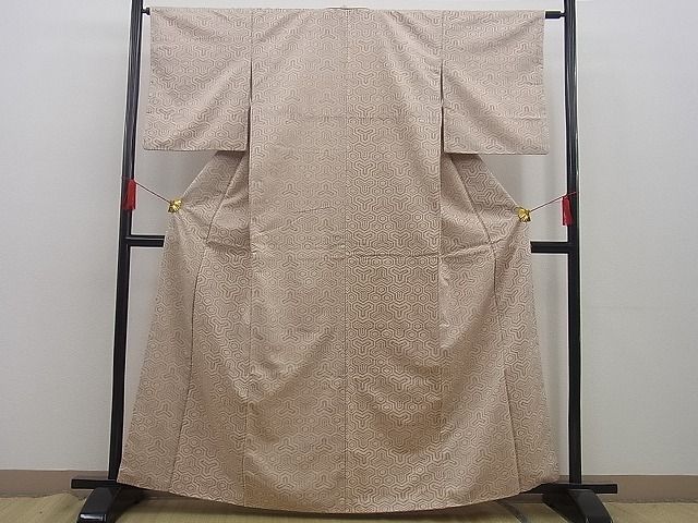 平和屋着物■上質な紬 毘沙門亀甲 逸品 n-gh0681