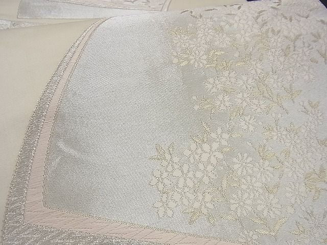 平和屋着物■西陣 六通柄袋帯 唐織 地紙草花文 金銀糸 逸品 n-gh1673