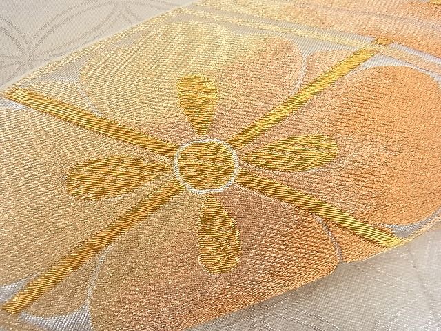 平和屋着物■六通柄袋帯 流水吉祥花菱文 金銀糸 逸品 n-gh1690