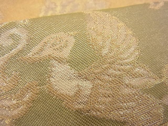 平和屋着物■六通柄袋帯 菱吉祥花鳥文 金銀糸 逸品 n-gh1697