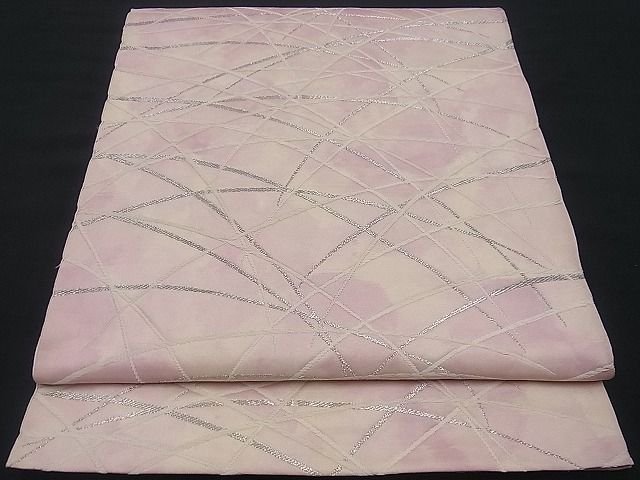 平和屋着物■六通柄袋帯 唐織 芝草文 銀糸 逸品 n-gh1718