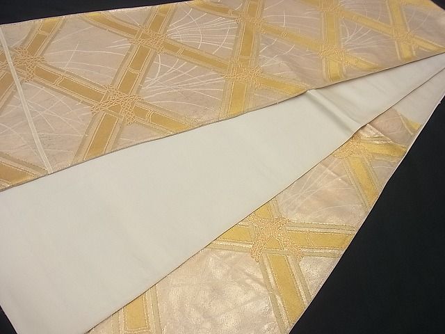平和屋着物■六通柄袋帯 大宮錦 竹垣文 金銀糸 逸品 n-gh1742