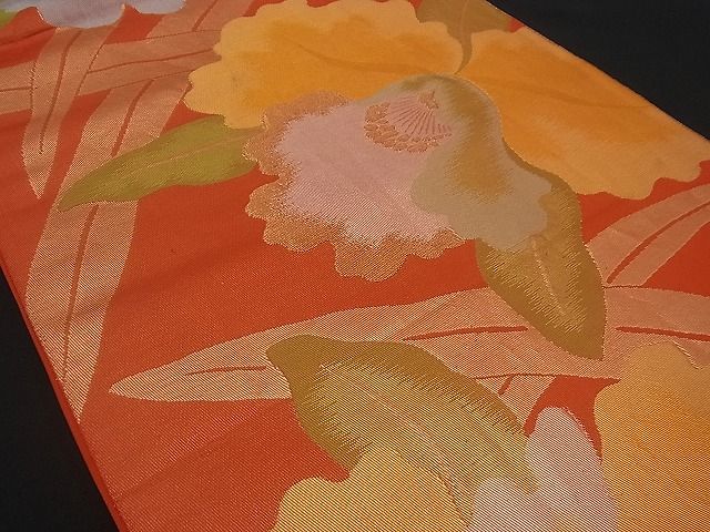平和屋着物■六通柄袋帯 カトレア 金糸 逸品 n-gh1810