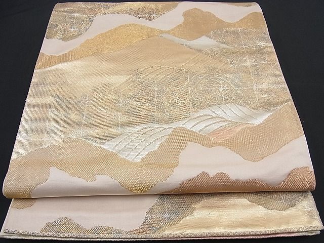 平和屋着物■六通柄袋帯 吉祥立波花文 金銀糸 逸品 n-gt1261