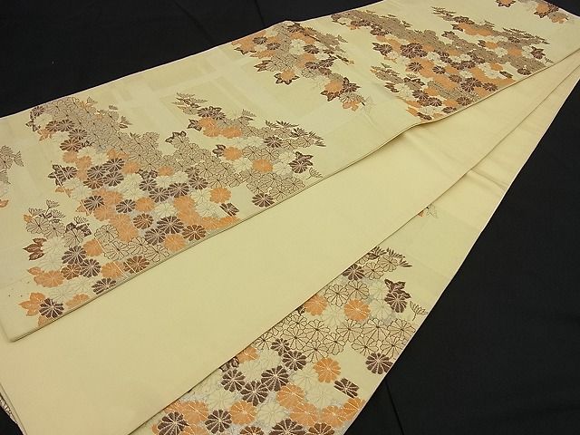 平和屋着物■六通柄袋帯 菊尽くし 金銀糸 逸品 n-gt1438