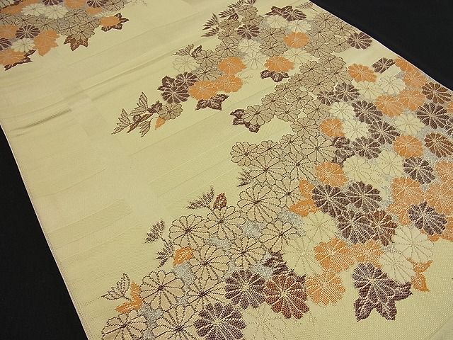 平和屋着物■六通柄袋帯 菊尽くし 金銀糸 逸品 n-gt1438