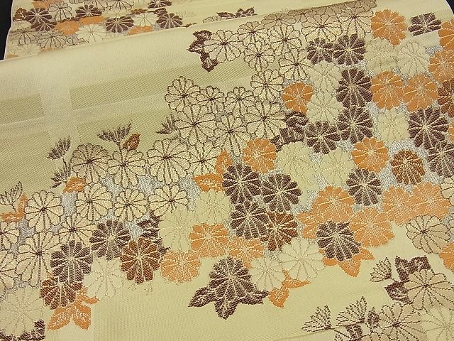 平和屋着物■六通柄袋帯 菊尽くし 金銀糸 逸品 n-gt1438