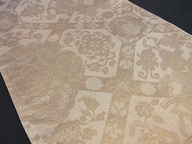 平和屋着物■六通柄袋帯 花唐草天井文 金糸 逸品 n-gt1650