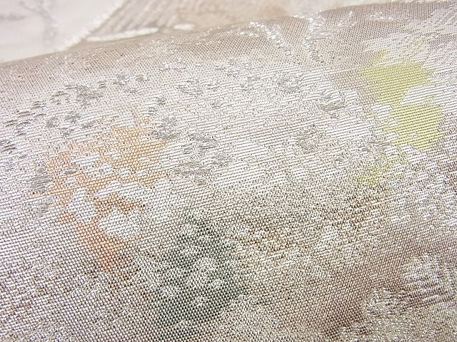平和屋着物■六通柄袋帯 古京錦 二重引箔 風景樹林文 逸品 n-gt1762
