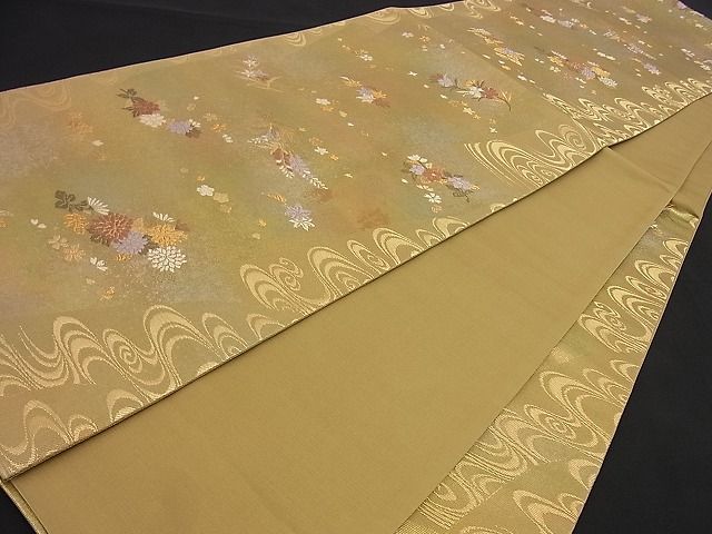 平和屋着物■六通柄袋帯 唐織 吉祥慶長文様 金糸 逸品 n-gt1765
