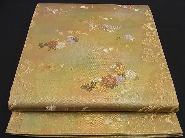 平和屋着物■六通柄袋帯 唐織 吉祥慶長文様 金糸 逸品 n-gt1765