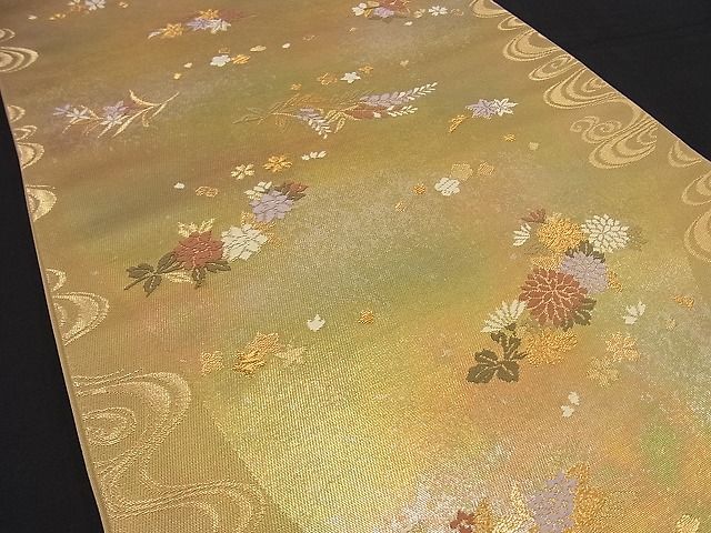 平和屋着物■六通柄袋帯 唐織 吉祥慶長文様 金糸 逸品 n-gt1765