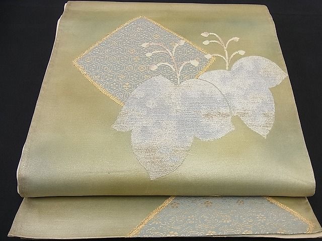 平和屋着物■六通柄袋帯 色紙吉祥桐花文 金銀糸 逸品 n-gt2190