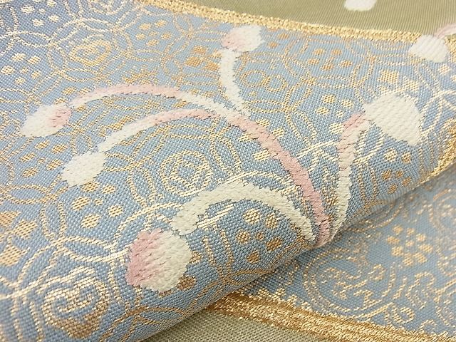 平和屋着物■六通柄袋帯 色紙吉祥桐花文 金銀糸 逸品 n-gt2190