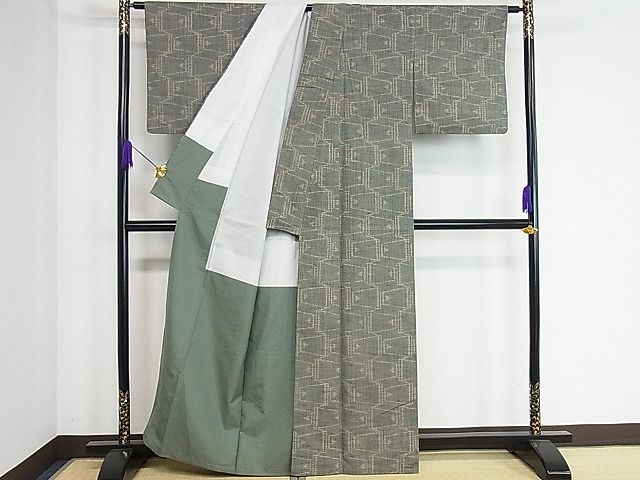 平和屋着物■上質な紬 吉祥文 逸品 ha4611