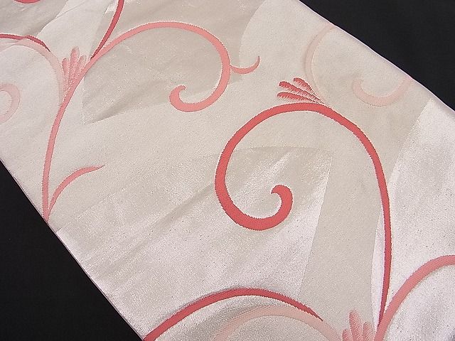 平和屋着物■六通柄京袋帯 唐織 唐草文 銀糸 逸品 n-hj2944