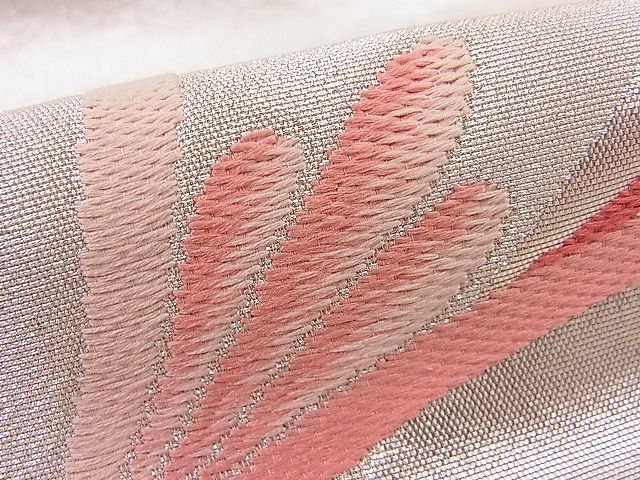 平和屋着物■六通柄京袋帯 唐織 唐草文 銀糸 逸品 n-hj2944