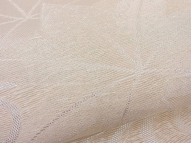 平和屋着物■夏物 六通柄袋帯 竜田川 銀糸 逸品 n-hj3237