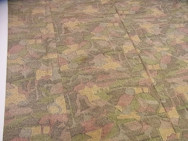 平和屋着物■上質なお召 草葉尽くし 逸品 n-hj3794
