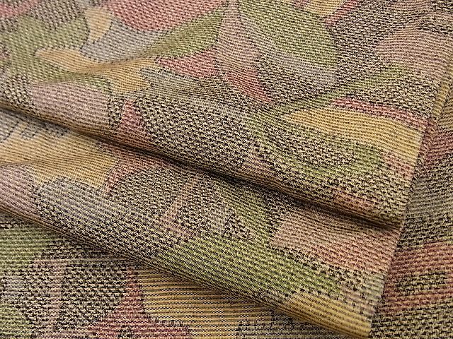 平和屋着物■上質なお召 草葉尽くし 逸品 n-hj3794