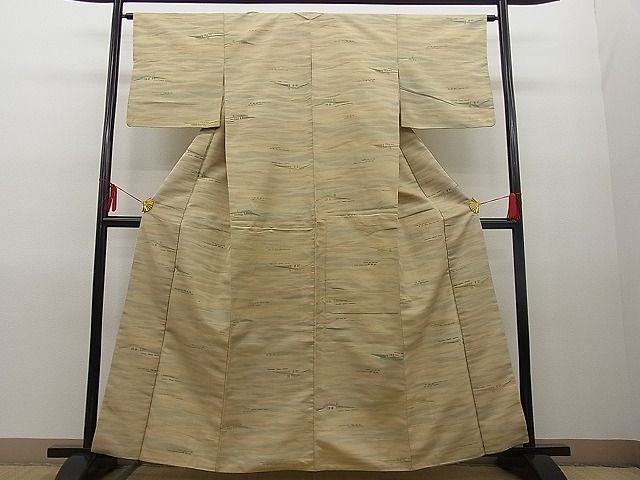 平和屋着物■上質な紬 霞風景文 逸品 n-hv0388