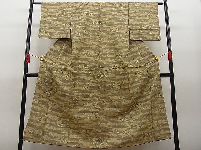 平和屋着物■上質なお召 御所解文 逸品 n-hv0699