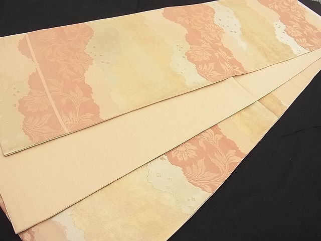 平和屋着物■六通柄袋帯 道長更紗花文 金糸 逸品 n-hv1479