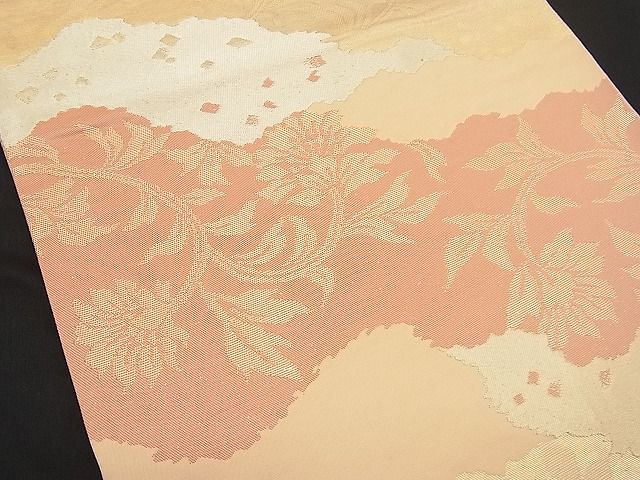 平和屋着物■六通柄袋帯 道長更紗花文 金糸 逸品 n-hv1479