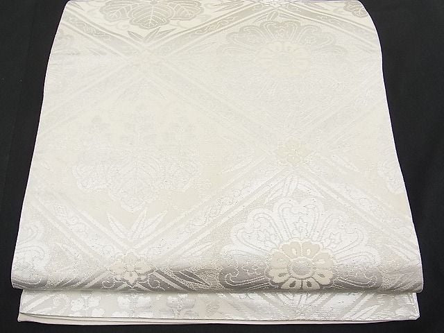 平和屋着物■全通柄袋帯 菱天井吉祥文 銀糸 逸品 n-hv1517