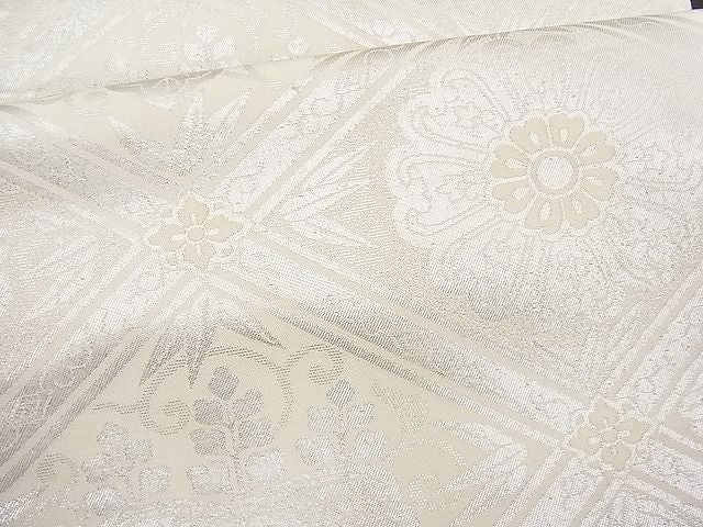 平和屋着物■全通柄袋帯 菱天井吉祥文 銀糸 逸品 n-hv1517