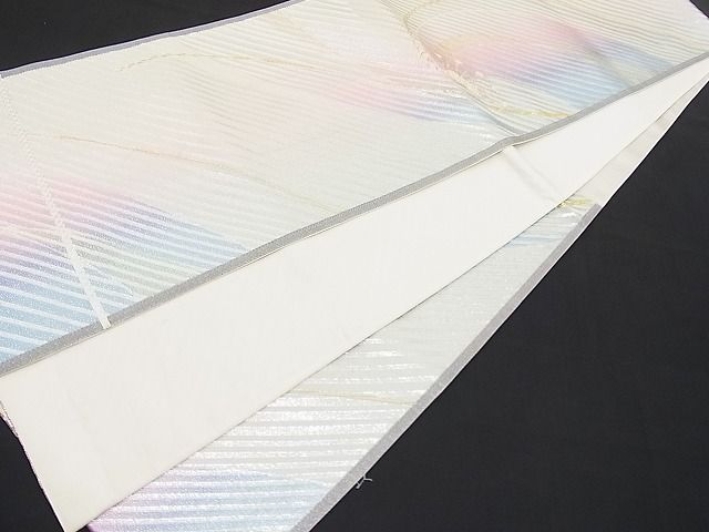 平和屋着物■六通柄袋帯 唐織 吉祥花文 金銀糸 逸品 n-hv1597