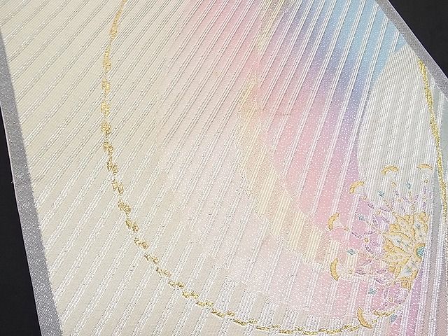 平和屋着物■六通柄袋帯 唐織 吉祥花文 金銀糸 逸品 n-hv1597