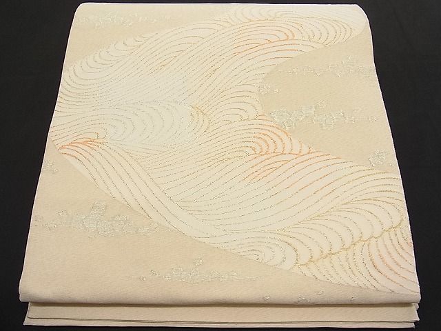 平和屋着物■西陣 太鼓柄袋帯 立波箔散らし文 金銀糸 逸品 n-hv1639
