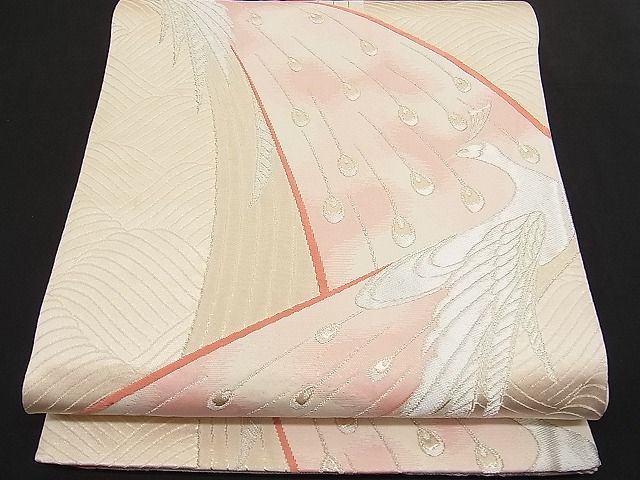 平和屋着物■六通柄袋帯 唐織 孔雀文 金銀糸 逸品 n-hv1643