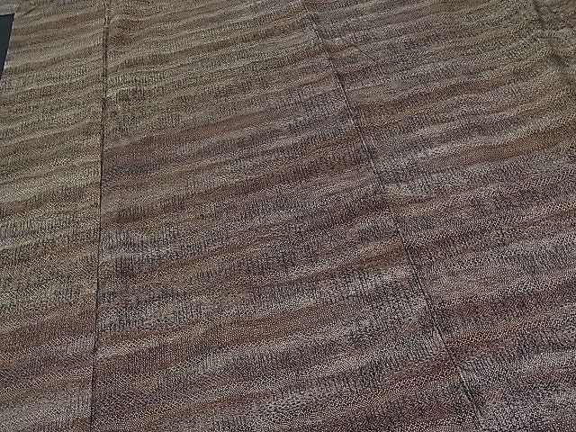 平和屋着物■上質な紬 横段吉祥文 逸品 hy6471