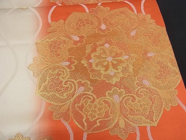 平和屋着物■六通柄袋帯 立涌正倉院花文 金糸 逸品 n-if1207