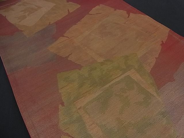 平和屋着物■六通柄袋帯 色紙重ね文 金彩 逸品 n-if1226