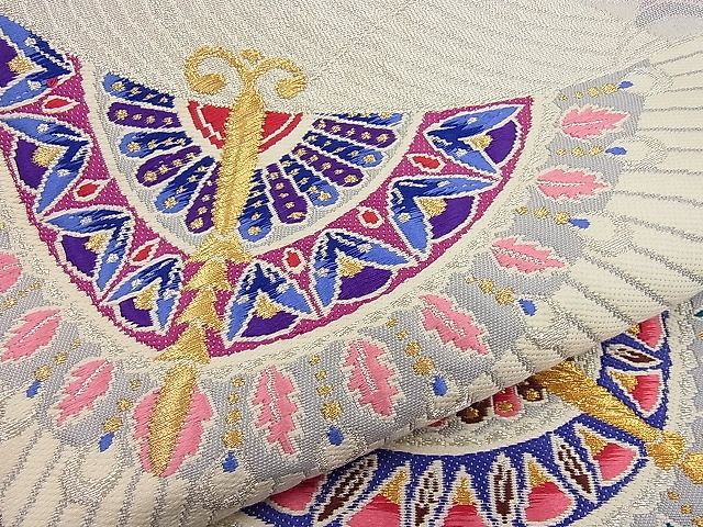平和屋着物■六通柄袋帯 唐織 Elegance 舞蝶文 金銀糸 逸品 n-ip0247